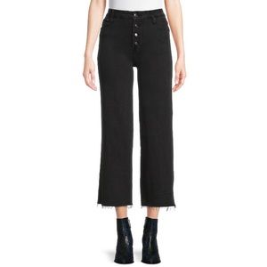 NWT cropped button fly black jeans